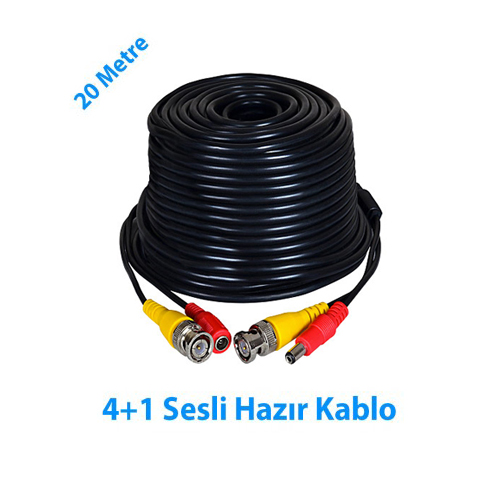 20 Metre Hazır Sesli 4+1 CCTV Kablo 1