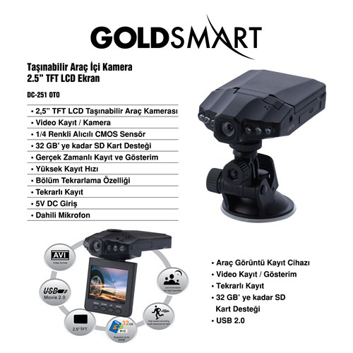 Goldmaster GoldSmart DC-251 Araç Kamerası